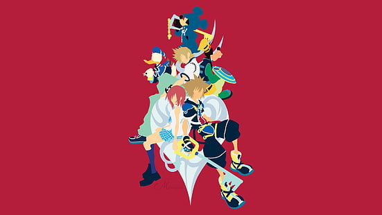 Kingdom Hearts, Donald Duck, Goofy, Kairi (Kingdom Hearts), Mickey Mouse, Riku (Kingdom Hearts), Sora (Kingdom Hearts), HD тапет HD wallpaper