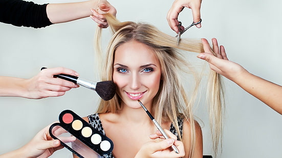 Make-up, Kosmetik, Gesicht, Lächeln, HD-Hintergrundbild HD wallpaper