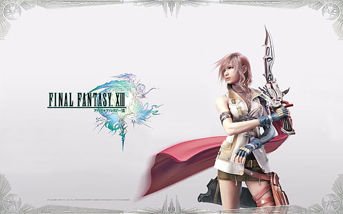 Final Fantasy XIII, Claire Farron, video games, sword, HD wallpaper HD wallpaper