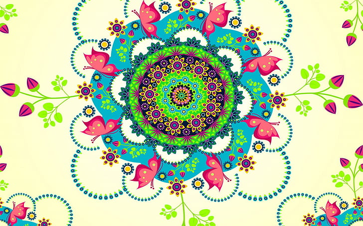 Artistic, Pattern, Mandala, HD wallpaper