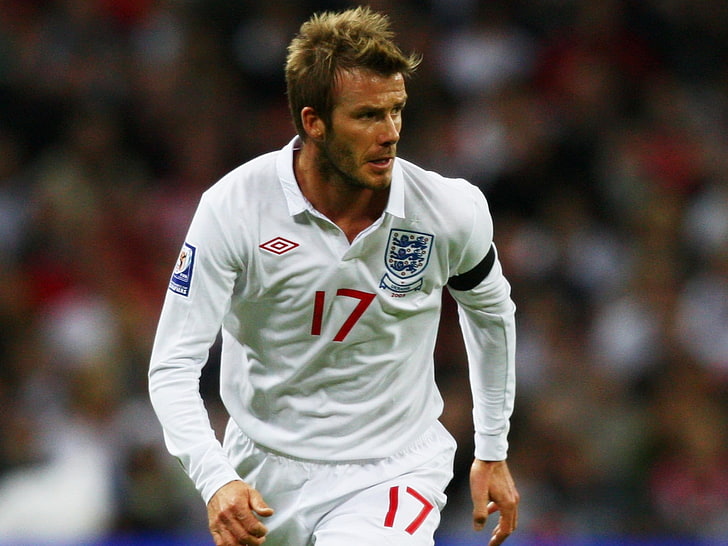David Beckham soccer superstar retired Memorial HD.., white long-sleeve top, HD wallpaper