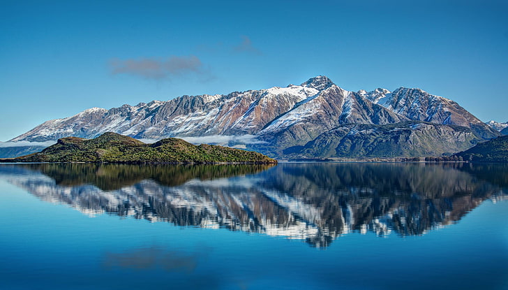 badan air, alam, danau kawah, air, gunung, salju, Wallpaper HD