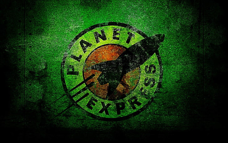 Logotipo de Planet Express, Futurama, ciencia ficción, Fondo de pantalla HD