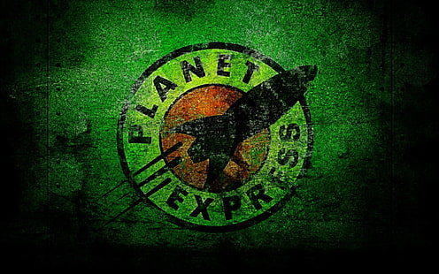 โลโก้ Planet Express Futurama นิยายวิทยาศาสตร์, วอลล์เปเปอร์ HD HD wallpaper