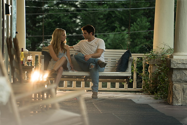 Man and woman sitting on swing bench on terrace, Forever My Girl, Alex Roe,  HD wallpaper | Wallpaperbetter