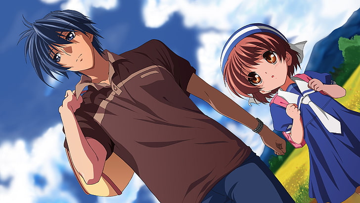 Clannad, Okazaki Tomoya, Ushio Okazaki, Anime-Jungs, Anime-Mädchen, HD-Hintergrundbild