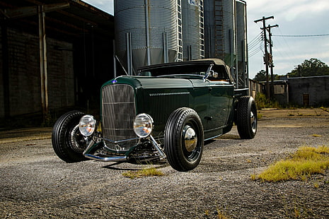 Ford, Ford Roadster, 1932 Ford Roadster, Hot Rod, Pickup, Truck, Vintage Car, HD wallpaper HD wallpaper