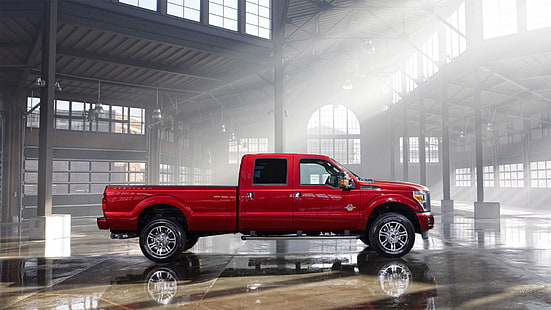red Ford F-150 extra cab pickup truck, Ford F-250, Ford, red cars, pickup trucks, vehicle, car, HD wallpaper HD wallpaper