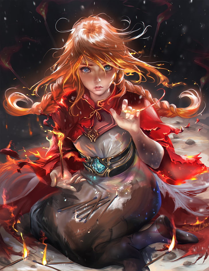 Anime Mädchen Charakter Illustration, Sakimichan, realistisch, HD-Hintergrundbild, Handy-Hintergrundbild