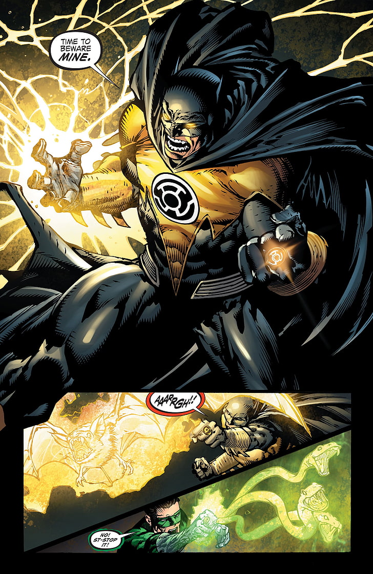 DC Universe comic, Green Lantern, Batman, HD wallpaper