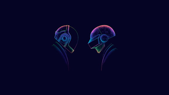 Daft Punk, Minimalismus, Musik, HD-Hintergrundbild HD wallpaper
