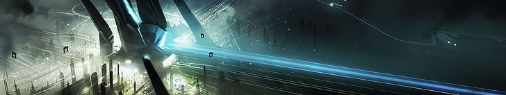 Science-Fiction, Mehrfachanzeige, Tron: Legacy, Tron, HD-Hintergrundbild