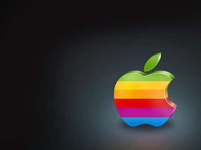 โลโก้ Apple ที่มีสีสันโลโก้แอปเปิ้ลสีสันสดใสโลโก้แอปเปิ้ล, วอลล์เปเปอร์ HD HD wallpaper