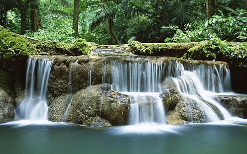 Tropical Waterfall Thailand Desktop Hd Wallpapers 2560 × 1600, Sfondo HD HD wallpaper