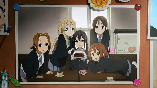 Anime, K-ON !, Azusa Nakano, Mio Akiyama, Ritsu Tainaka, Tsumugi Kotobuki, Yui Hirasawa, HD-Hintergrundbild HD wallpaper