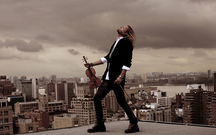 David Garrett Violin, man, male, artist, violin, HD wallpaper