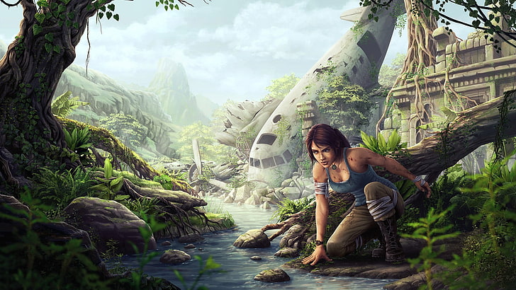 videojuegos, personajes de videojuegos, chicas de videojuegos, Tomb Raider, Lara Croft, fan art, ilustraciones, Fondo de pantalla HD