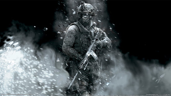 Call of Duty цифровые обои, видеоигры, Call of Duty: Modern Warfare, Call of Duty Modern Warfare 2, оружие, цифровое искусство, Call of Duty, HD обои HD wallpaper