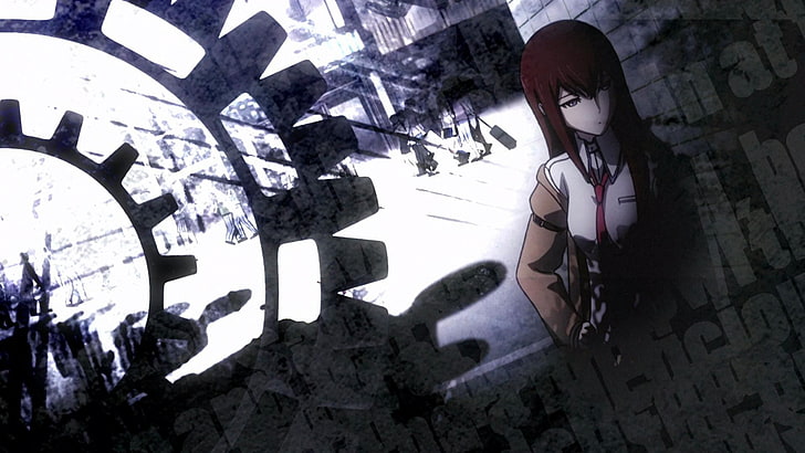 kastanienbraunhaarige weibliche Animeillustration, Steins; Gate, Makise Kurisu, Anime-Mädchen, Anime, HD-Hintergrundbild