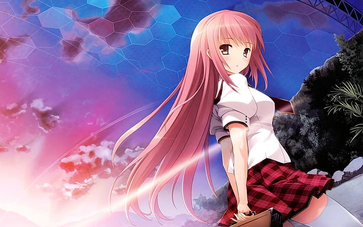 gadis anime terlambat latar belakang desktop, Wallpaper HD