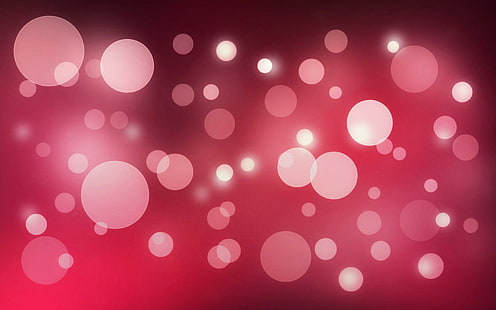 Легкие частицы, белые и розовые круглые иллюстрации, абстракция, 1920x1200, свет, круг, частица, HD обои HD wallpaper