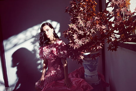 penyanyi, Katy Perry, si rambut cokelat, wanita, Wallpaper HD HD wallpaper