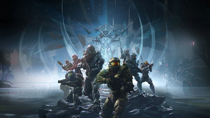 Haloゲームポスター、Halo 5：Guardians、Xbox、Haloシリーズ、8K、 HDデスクトップの壁紙