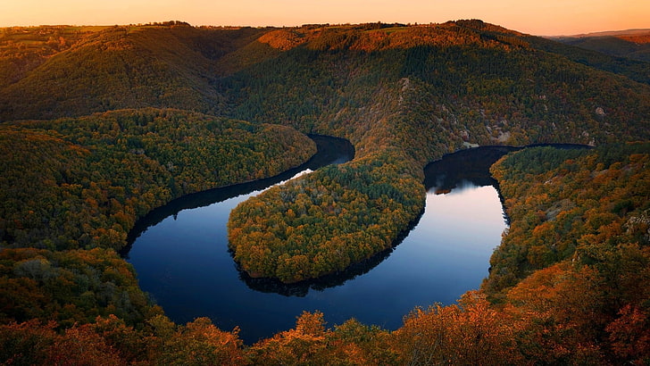 نهر سيول وسط فرنسا الطبيعة HD خلفيات، خلفية HD