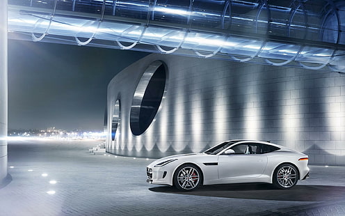2014 Jaguar F Type R Coupe 2, серый купе, купе, ягуар, тип, 2014, авто, HD обои HD wallpaper