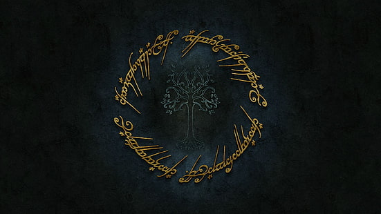 ข้อความสีน้ำตาลพื้นหลังสีดำ The Lord of the Rings, วอลล์เปเปอร์ HD HD wallpaper
