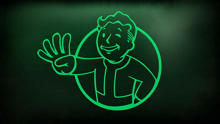 Logo Vault Boy, Fallout, Fallout 4, Vault Boy, Wallpaper HD