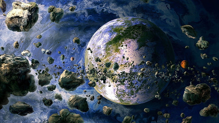 planet earth illustration, Earth, HD wallpaper