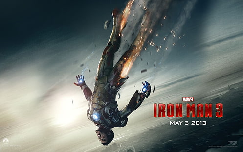 خلفية Marvel Iron Man 3 ، الرجل الحديدي ، الرجل الحديدي 3 ، الفيلم ، روبرت داوني جونيور ، الخيال العلمي ، توني ستارك، خلفية HD HD wallpaper