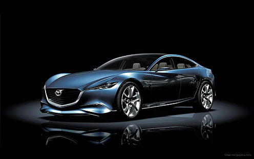 2011 Mazda Shinari Concept 2, синий мазда седан, 2011, концепт, мазда, шинари, автомобили, HD обои HD wallpaper