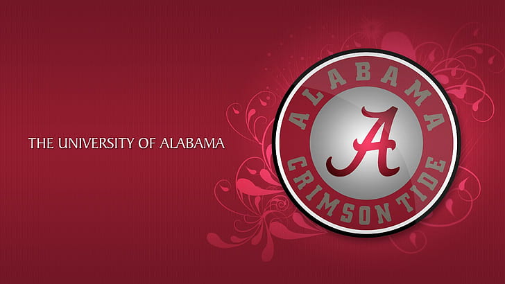 Alabama Crimson Tide, логотип Alabama Crimson Tide, Алабама, Alabama-Crimson-Tide, Crimson-Tide, Университет Алабамы, Go-Bama-Roll-Tide, HD обои