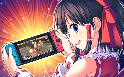 Anime, Touhou, Nintendo-Schalter, Reimu Hakurei, HD-Hintergrundbild HD wallpaper