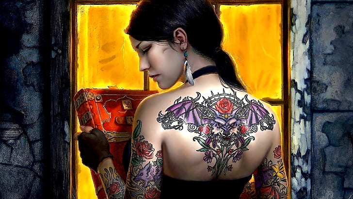 Tattoo HD, fantasy, tattoo, HD wallpaper