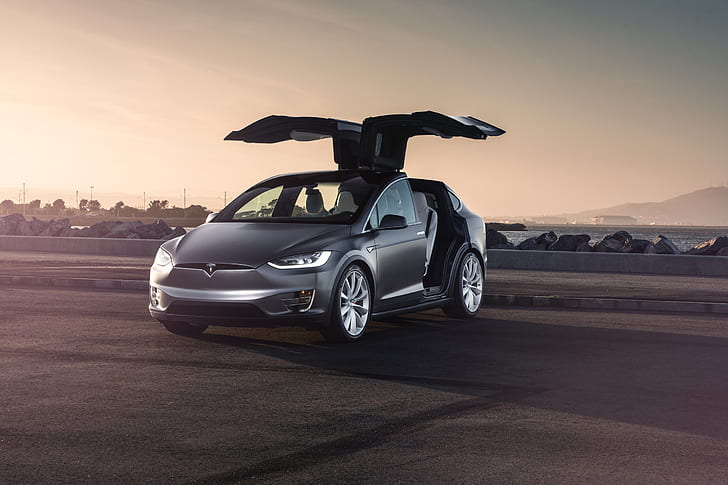 Auto, Modell, Tesla, Elektro, Türen, X P90D, HD-Hintergrundbild