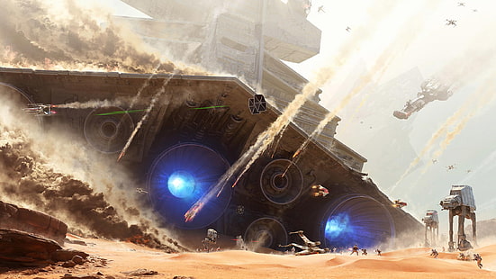 Screenshot eines Videospiels, Star Wars, Star Wars: Battlefront, Videospiele, Jakku, HD-Hintergrundbild HD wallpaper