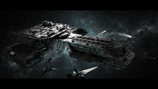 gray space ship, space, Stargate, F-302, Daedalus-class, science fiction, digital art, spaceship, HD wallpaper HD wallpaper