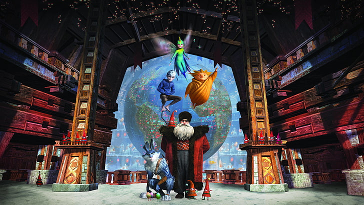 Aufstieg der Wächter Film noch Screenshot, Cartoon, Neujahr, Fantasie, DreamWorks, 2013, Santa Claus, Aufstieg der Wächter, Der Osterhase, Der Sandmann, Jack Frost, Die Zahnfee, HD-Hintergrundbild