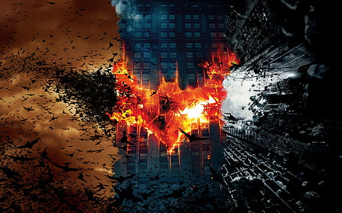 Бэтмен, темный, рыцарь, трилогия, HD обои HD wallpaper