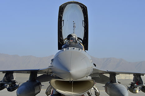 طائرة ، عسكرية ، طائرات ، سلاح الجو الأمريكي ، جنرال ديناميكس F-16 Fighting Falcon، خلفية HD HD wallpaper