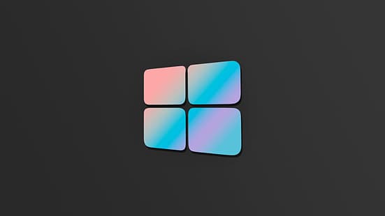 Windows 10, минимализм, уборка, разноцветный, HD обои HD wallpaper