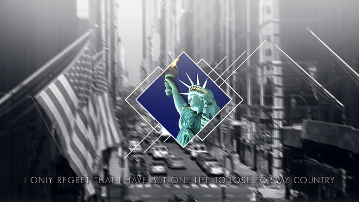 American Flag, Liberty, Patriotic, Statue Of Liberty, USA, HD wallpaper