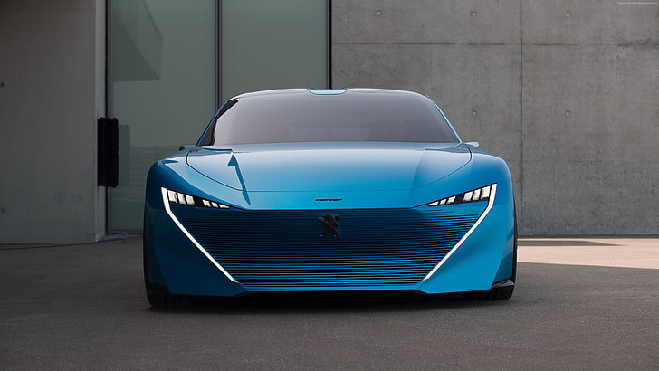 Peugeot Instinct, voiture électrique, 4 km, Fond d'écran HD