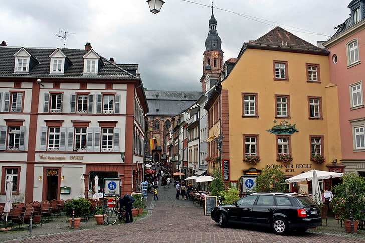 Heidelberg, casco antiguo, Fondo de pantalla HD