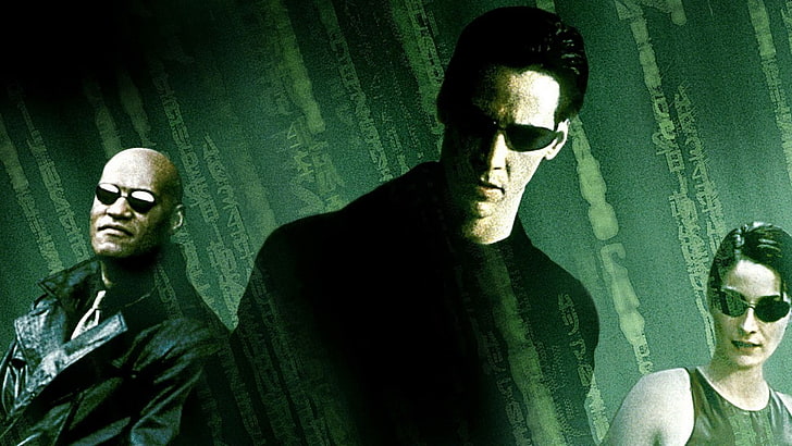 The Matrix ، أفلام ، Neo ، Keanu Reeves ، Morpheus ، Carrie-Anne Moss ، Trinity (أفلام)، خلفية HD