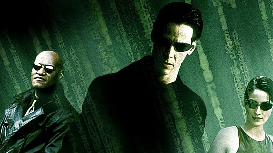 The Matrix, filmer, Neo, Keanu Reeves, Morpheus, Carrie-Anne Moss, treenighet (filmer), HD tapet HD wallpaper