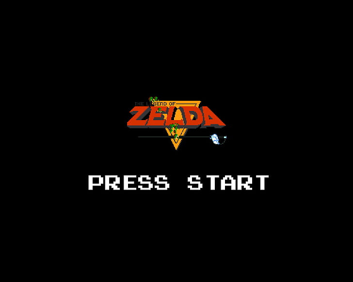 Zelda Black 8-Bit Nintendo NES HD ، ألعاب فيديو ، أسود ، نينتندو ، زيلدا ، 8 ، بت ، متنوعه، خلفية HD